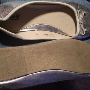 Metallic silver flats